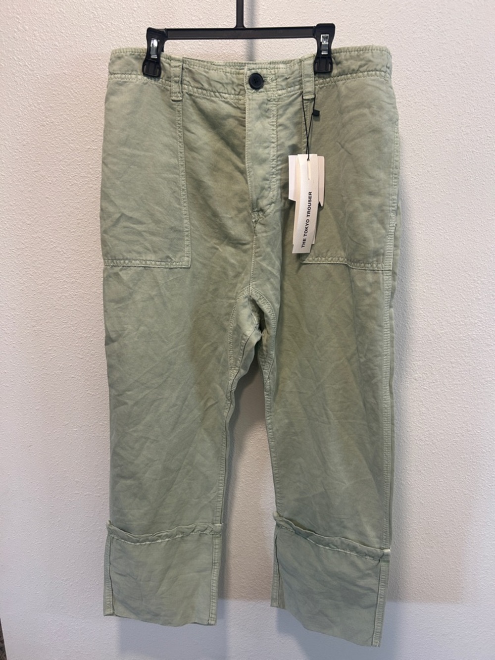 Zara Light Sage Utility Chinos